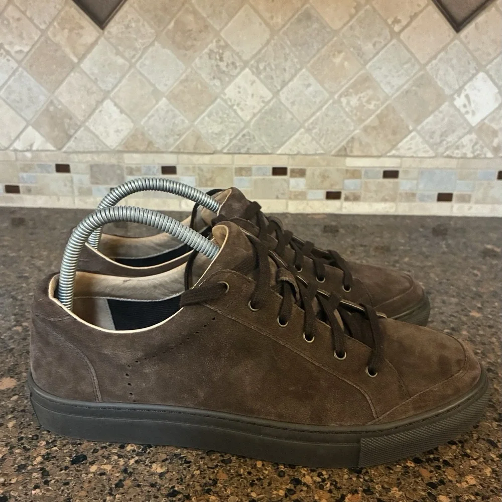 Warfield & Grand Mens US 9 Sneakers Oakwood Brown‎ Suede Leather Low Top 155601